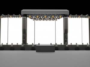 Concert and Festival Stage Set 3D Model