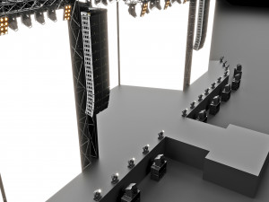 Concert and Festival Stage Set 3D Model