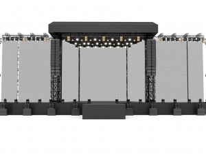 Concert and Festival Stage Set 3D Model