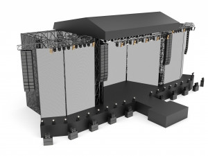 Concert and Festival Stage Set 3D Model