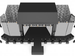 Concert and Festival Stage Set 3D Model