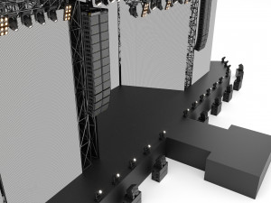 Concert and Festival Stage Set 3D Model