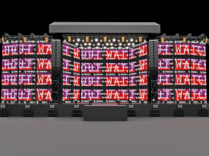 Concert and Festival Stage Set 3D Model