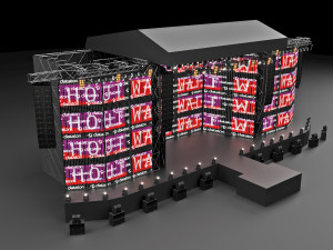 Concert and Festival Stage Set 3D Model