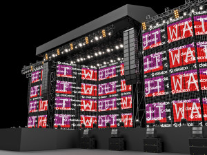 Concert and Festival Stage Set 3D Model