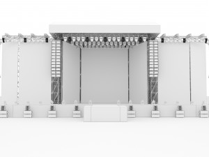 Concert and Festival Stage Set 3D Model