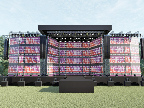 Concert and Festival Stage Set Modèle 3D