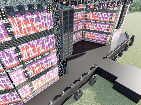 Concert and Festival Stage Set 3D Model