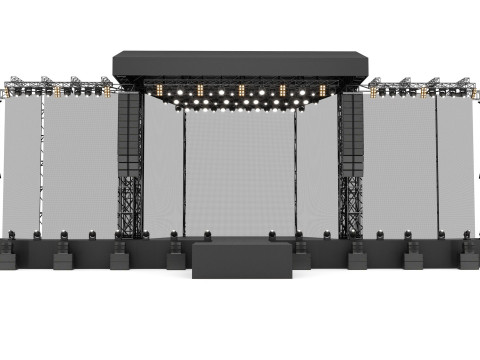 Concert and Festival Stage Set 3D Model