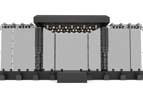 Concert and Festival Stage Set 3D Model