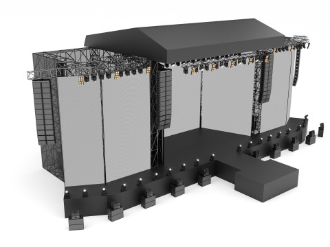 Concert and Festival Stage Set 3D Model