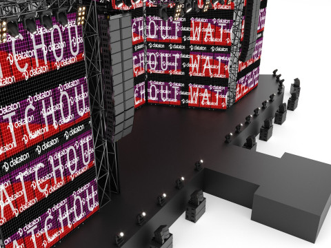 Concert and Festival Stage Set 3D Model