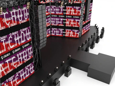 Concert and Festival Stage Set 3D Model