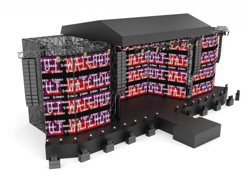 Concert and Festival Stage Set 3D Model