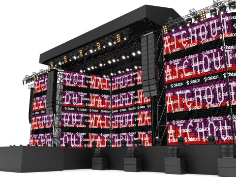 Concert and Festival Stage Set 3D Model