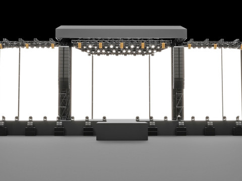 Concert and Festival Stage Set 3D Model