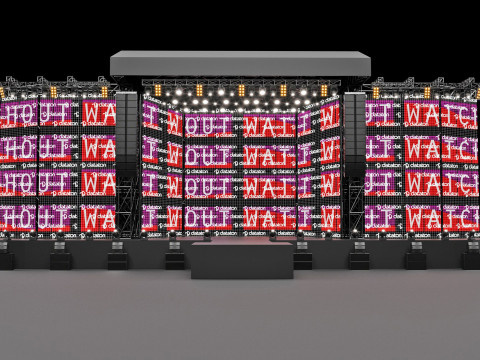 Concert and Festival Stage Set 3D Model