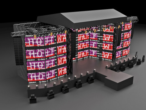Concert and Festival Stage Set 3D Model