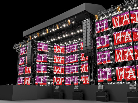 Concert and Festival Stage Set 3D Model