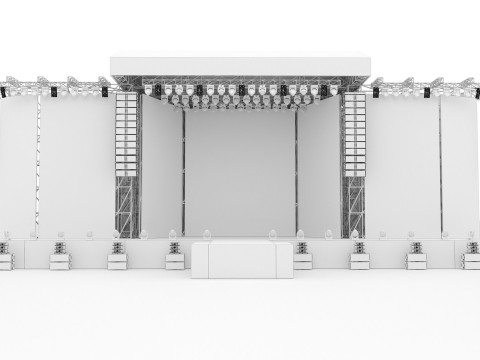 Concert and Festival Stage Set 3D Model