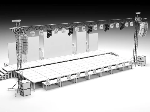 Stage Set Design 3D Model
