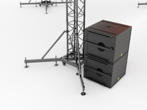 Truss Linearray Speakers and Led Screen Model Model 3D