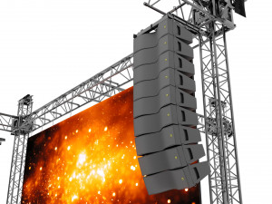 Truss Linearray Speakers and Led Screen Model Model 3D