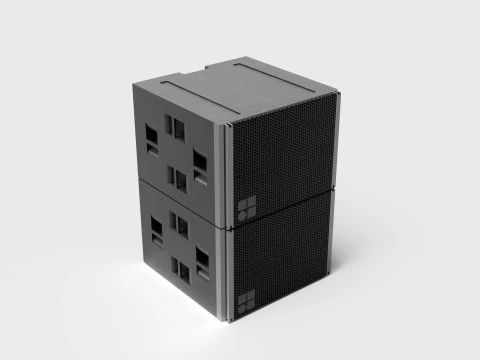 Truss Linearray Speakers and Led Screen Model 3D Model