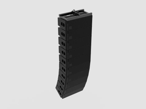 Truss Linearray Speakers and Led Screen Model 3D Model