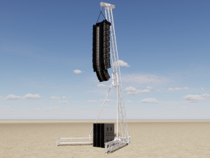 Concert Sound System Line Array Modello 3D