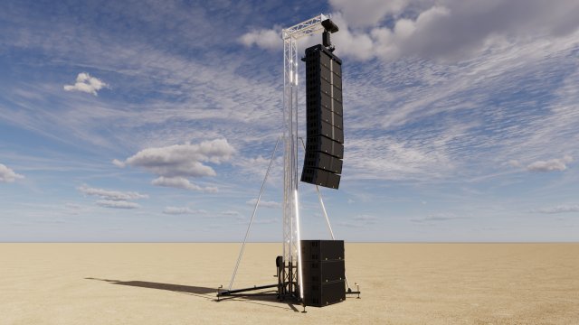 Concert Speaker Tower Modelo 3D .c4d .max .obj .3ds .fbx .stl .blend 
