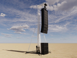 Concert Speaker Tower 3D Модель