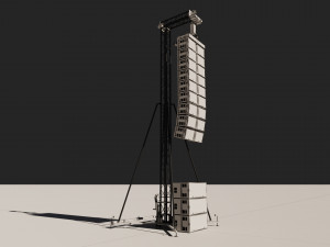 Concert Speaker Tower Modelo 3D
