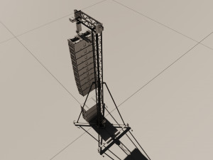 Concert Speaker Tower Modelo 3D