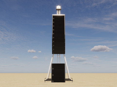 Concert Speaker Tower Model 3D