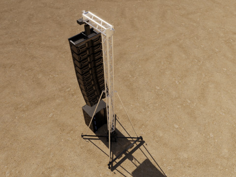 Concert Speaker Tower Model 3D