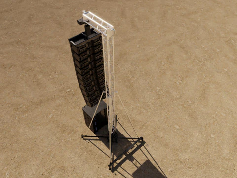 Concert Speaker Tower 3D Model