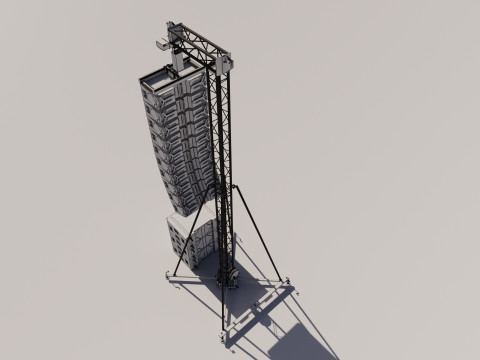 Concert Speaker Tower Model 3D