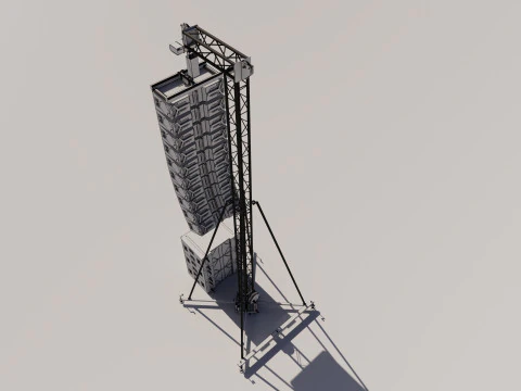 Concert Speaker Tower 3D Model