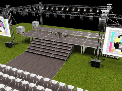 Concert Stage Design Modelo 3D