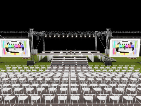 Concert Stage Design 3D Model