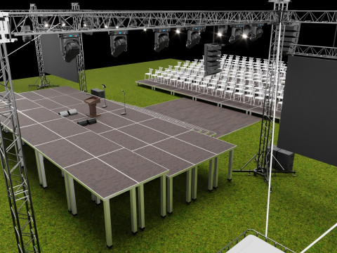 Concert Stage Design 3D Model