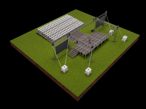 Concert Stage Design 3D Model