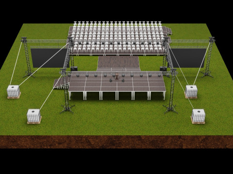 Concert Stage Design 3D Model
