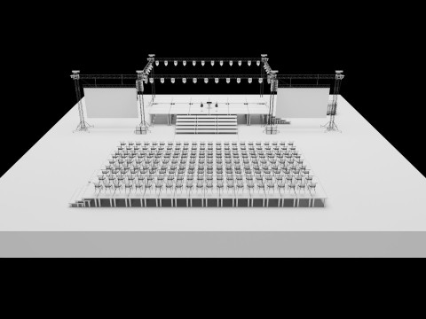 Concert Stage Design 3D Model