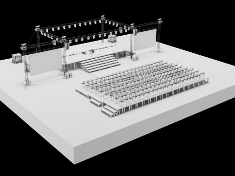 Concert Stage Design 3D Model