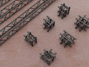 Stage Constructions Elements Truss 3D Model