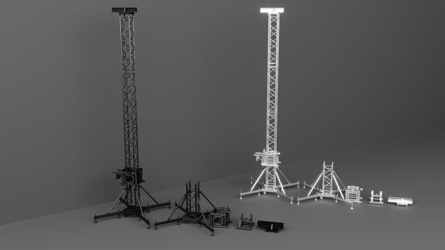 Detailed Concert Truss Leg Modello 3D .c4d .max .obj .3ds .fbx .stl .blend 