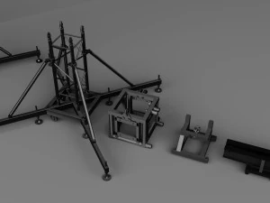 Detailed Concert Truss Leg 3D Model