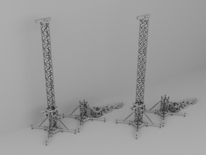 Detailed Concert Truss Leg Modello 3D
